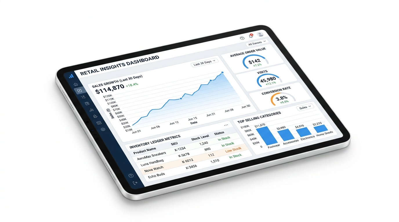 Inventory ledger and stock analytics dashboard