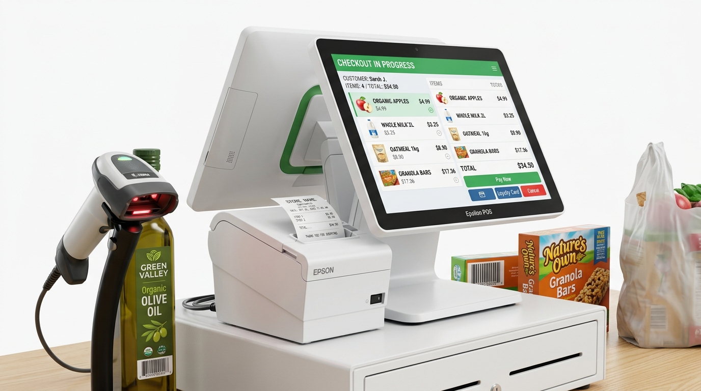 POS terminal checkout interface
